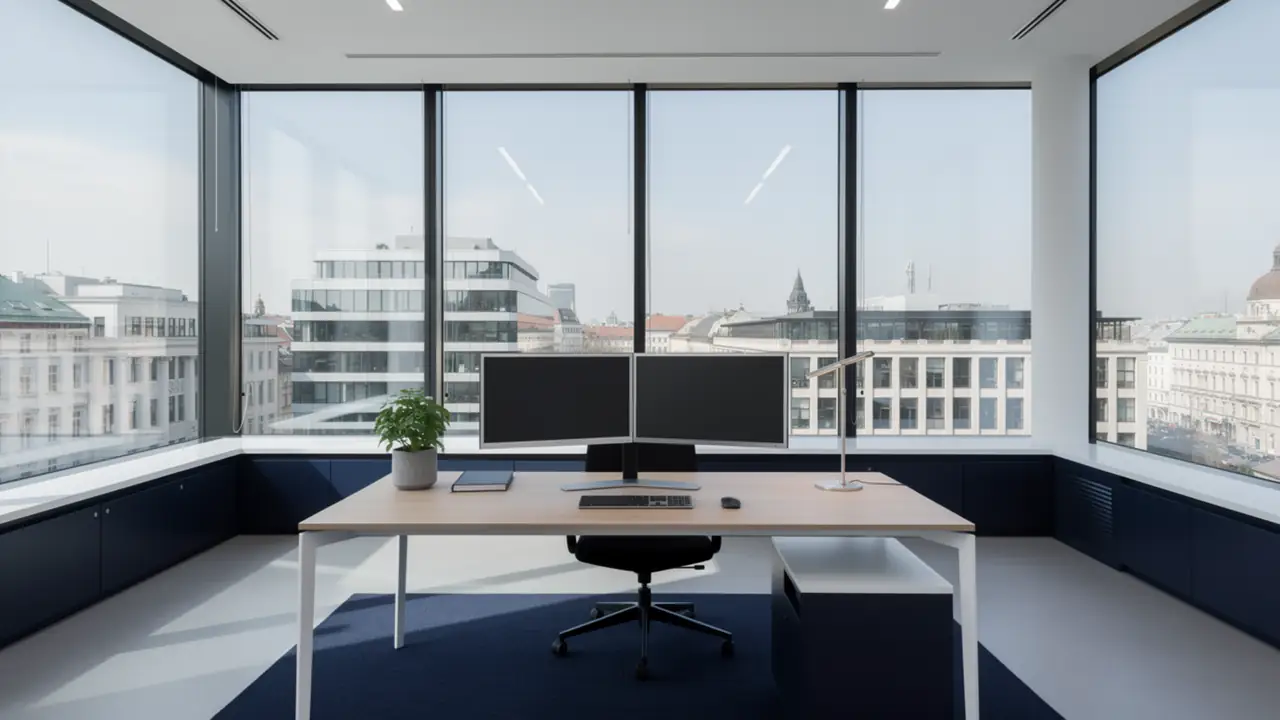 Professionelles Büro eines Versicherungsmaklers